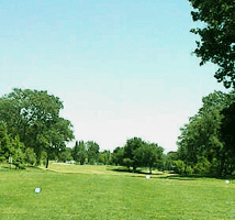 18th hole at Diamond Oaks Golf Course